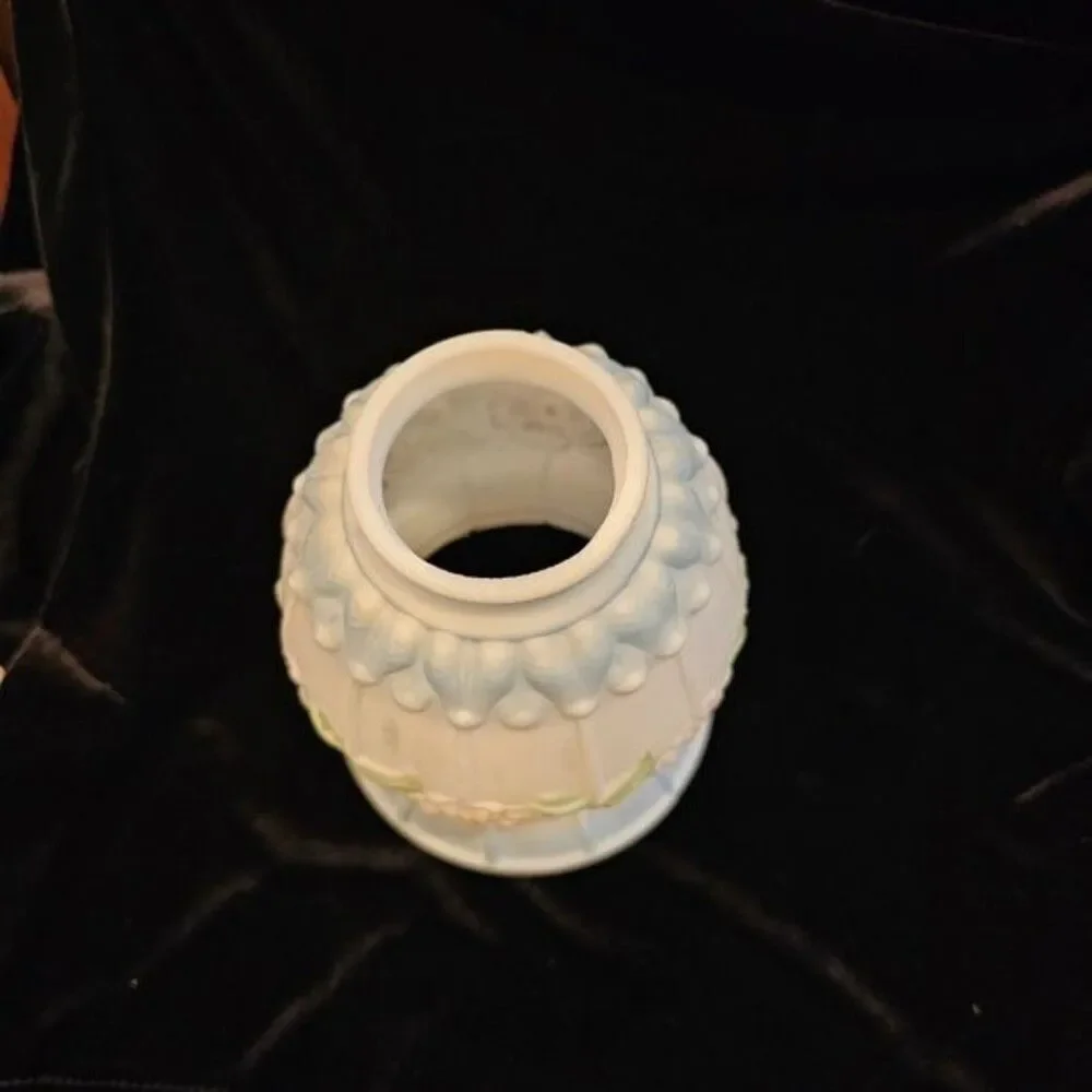 Antique Vintage Milk Glass Hand Painted Floral Lamp or Chandelier Shade